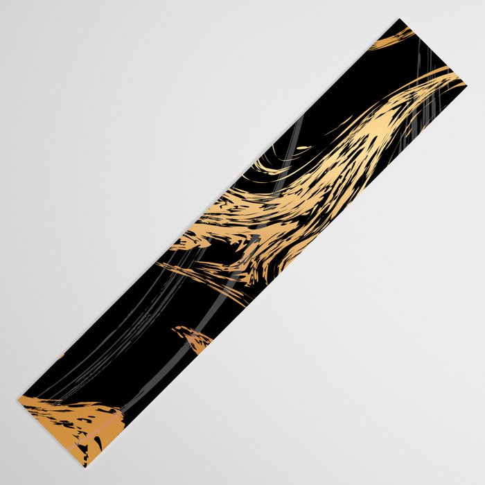 Luxurious Black and Gold Marble Table Runner Gallery Image 3