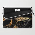 Luxurious Black and Gold Marble Laptop Sleeve Gallery Image 2