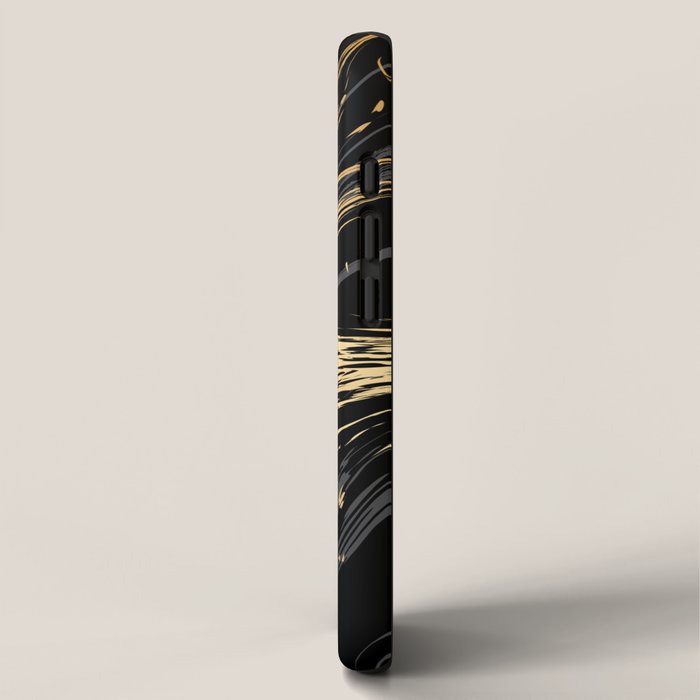 Luxurious Black and Gold Marble iPhone Case Gallery Image 2