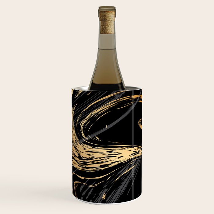 Luxurious Black and Gold Marble Wine Chiller Gallery Image 3
