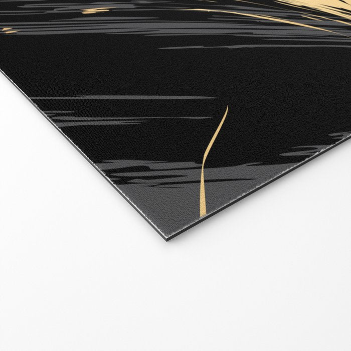 Luxurious Black and Gold Marble Welcome Mat Gallery Image 2