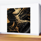 Luxurious Black and Gold Marble Wall Mural Gallery Image 2