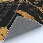 Luxurious Black and Gold Marble Rug Gallery Image 4