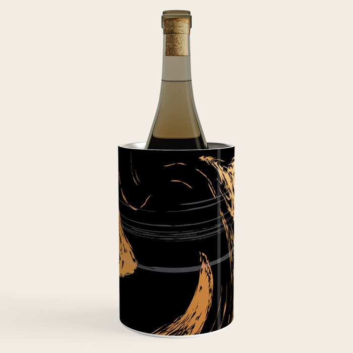 Luxurious Black and Gold Marble Wine Chiller Gallery Image 2