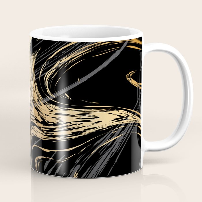 Luxurious Black and Gold Marble Coffee Mug Gallery Image 1
