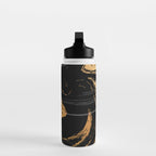 Luxurious Black and Gold Marble Water Bottle Gallery Image 3