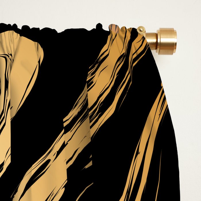 Luxurious Black and Gold Marble Window Curtain Gallery Image 2