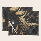 Luxurious Black and Gold Marble Placemat Gallery Image 1