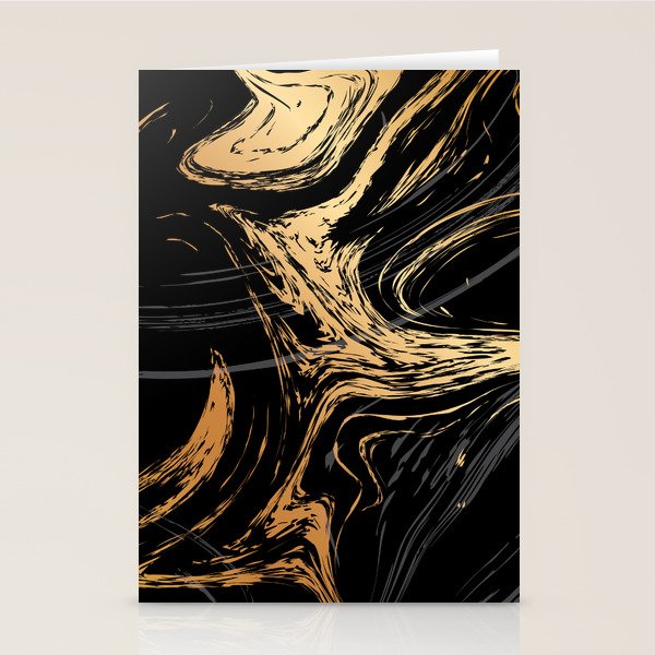 Luxurious Black and Gold Marble Stationery Card Gallery Image 1
