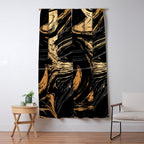 Luxurious Black and Gold Marble Window Curtain Gallery Image 5