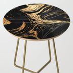 Luxurious Black and Gold Marble Side Table Gallery Image 2