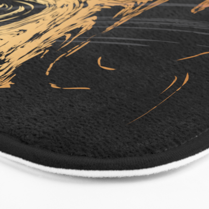 Luxurious Black and Gold Marble Bath Mat Gallery Image 3
