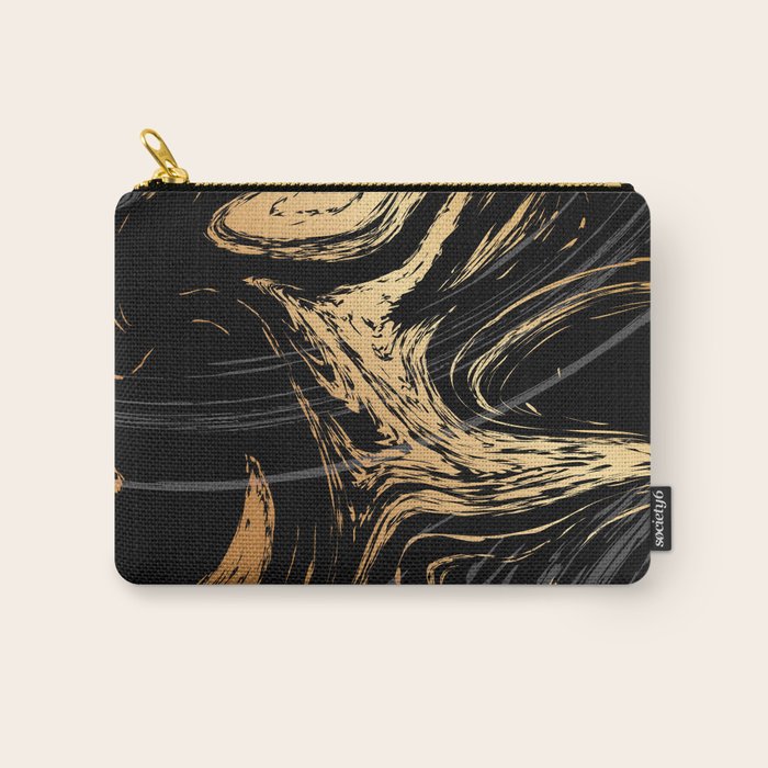 Luxurious Black and Gold Marble Carry All Pouch Gallery Image 1