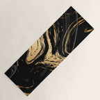 Luxurious Black and Gold Marble Yoga Mat Gallery Image 1