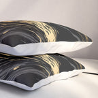 Luxurious Black and Gold Marble Pillow Sham Gallery Image 3