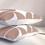 Mid Century Modern Geometric 04 Mocha Mousse Pillow Sham Gallery Image 3