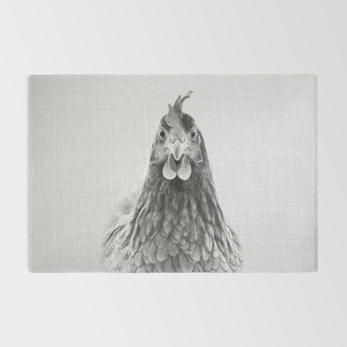 Chicken - Black & White Rug Gallery Image 2