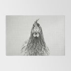 Chicken - Black & White Rug Gallery Image 2