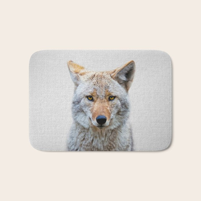 Coyote - Colorful Bath Mat Gallery Image 1