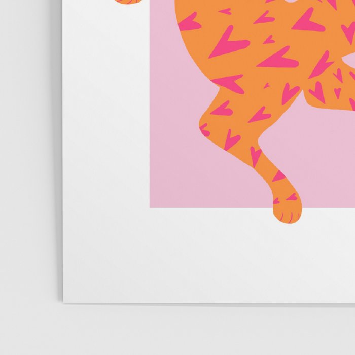 Tiger | Love Heart Print Poster Gallery Image 3