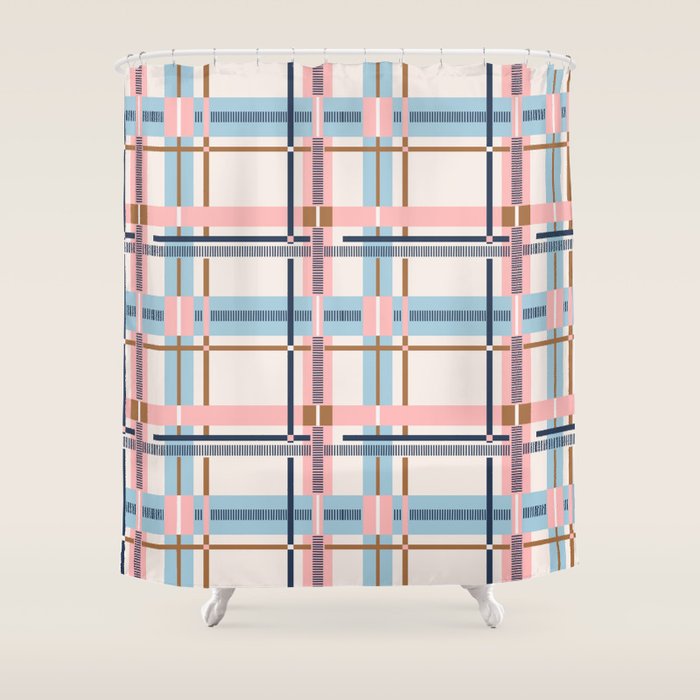 Bold Linear Harmony A Shower Curtain Gallery Image 1