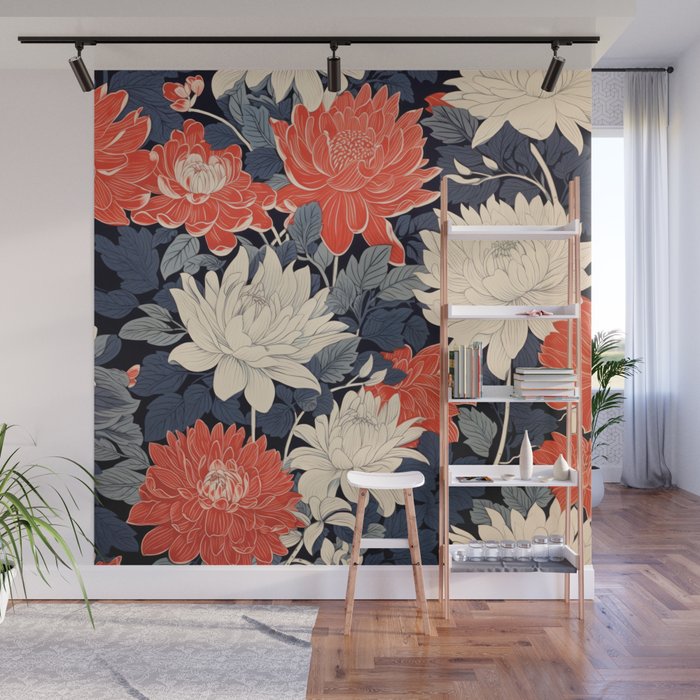 Primary Chrysanthemum Garden   Wall Mural Gallery Image 1
