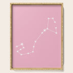 Scorpio Zodiac Star Constellation Line Art Soft Pink Serving Tray Gallery Image 1