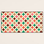 Bold and Cheerful Christmas Quilt: Starry Circles with Texture Desk Mat Gallery Image 3