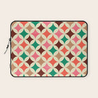 Bold and Cheerful Christmas Quilt: Starry Circles with Texture Laptop Sleeve Gallery Image 1