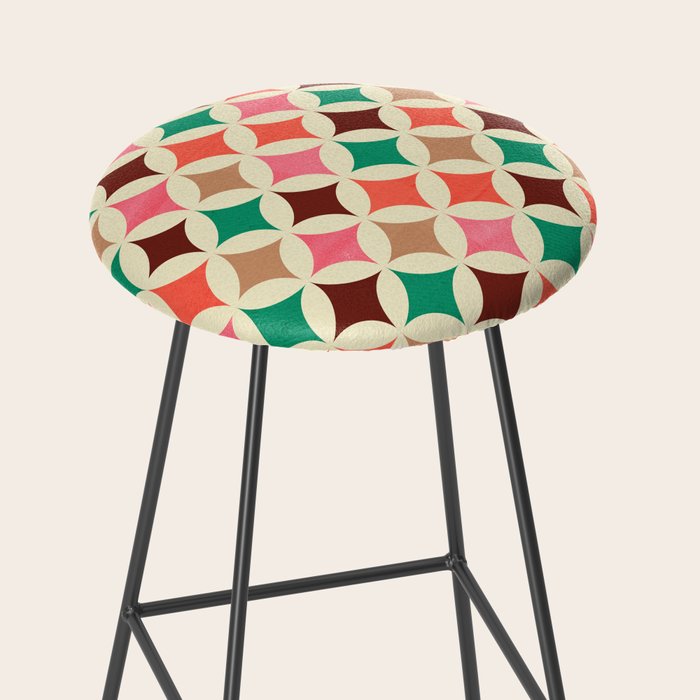 Bold and Cheerful Christmas Quilt: Starry Circles with Texture Stool Gallery Image 2