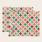 Bold and Cheerful Christmas Quilt: Starry Circles with Texture Placemat Gallery Image 1