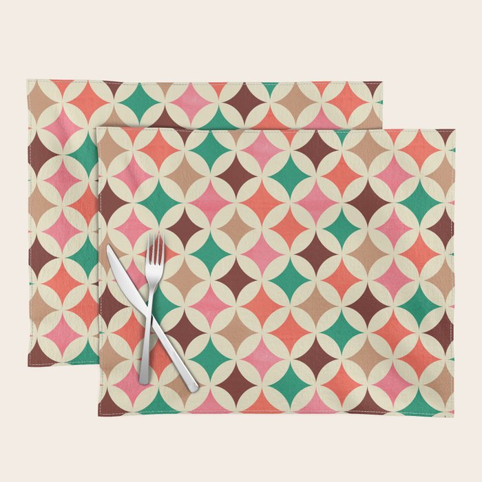 Bold and Cheerful Christmas Quilt: Starry Circles with Texture Placemat Gallery Image 1