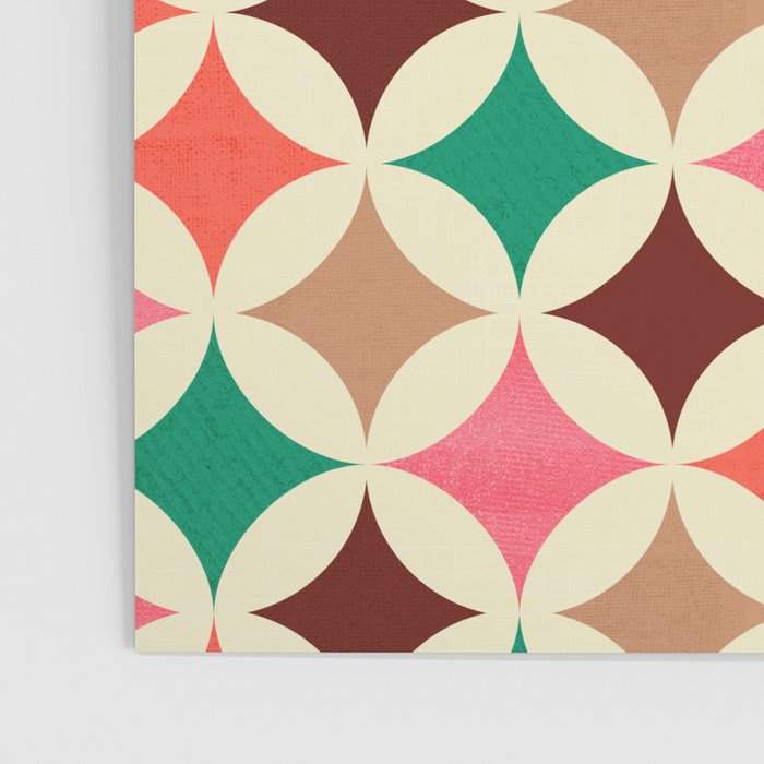 Bold and Cheerful Christmas Quilt: Starry Circles with Texture Poster Gallery Image 3