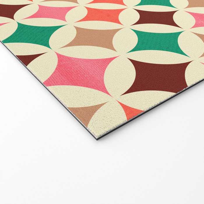 Bold and Cheerful Christmas Quilt: Starry Circles with Texture Welcome Mat Gallery Image 2