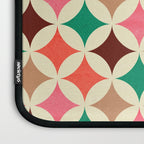 Bold and Cheerful Christmas Quilt: Starry Circles with Texture Laptop Sleeve Gallery Image 3