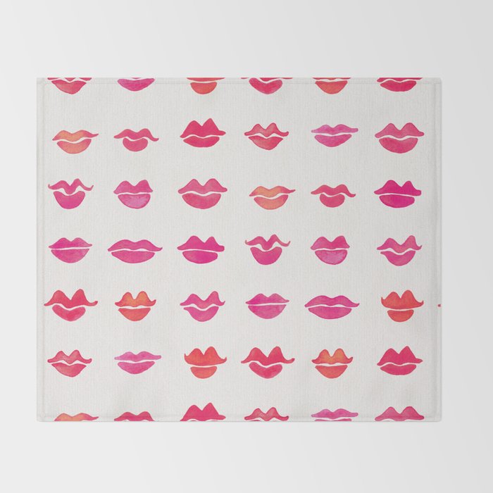 Kiss Collection - Pink Palette Throw Blanket Gallery Image 2