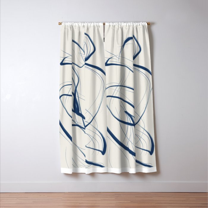 Minimal Abstract Line Art 16 Window Curtain Gallery Image 3