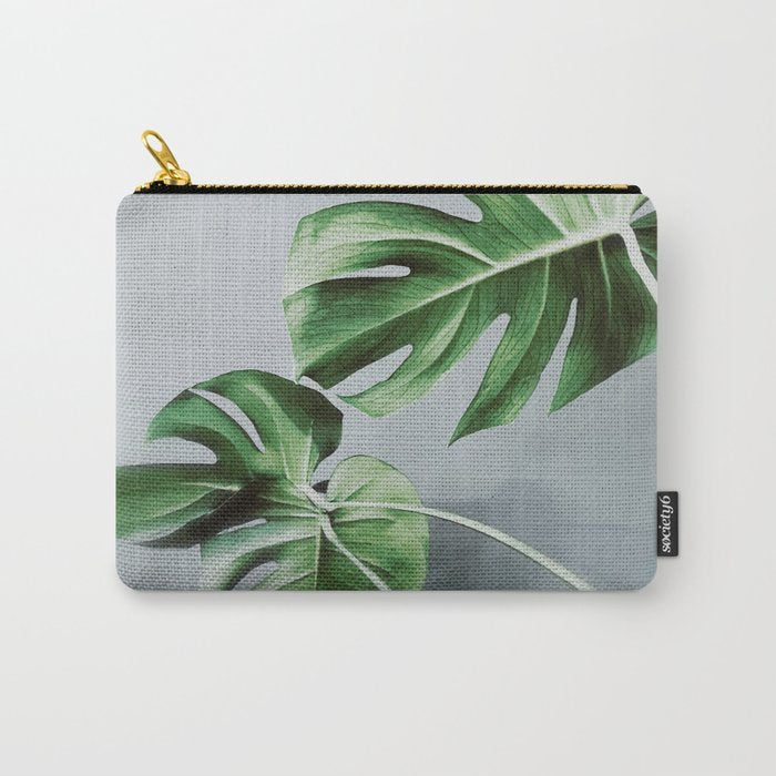 Monstera Leaves Carry All Pouch Gallery Image 1