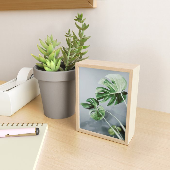 Monstera Leaves Mini Art Print Gallery Image 2