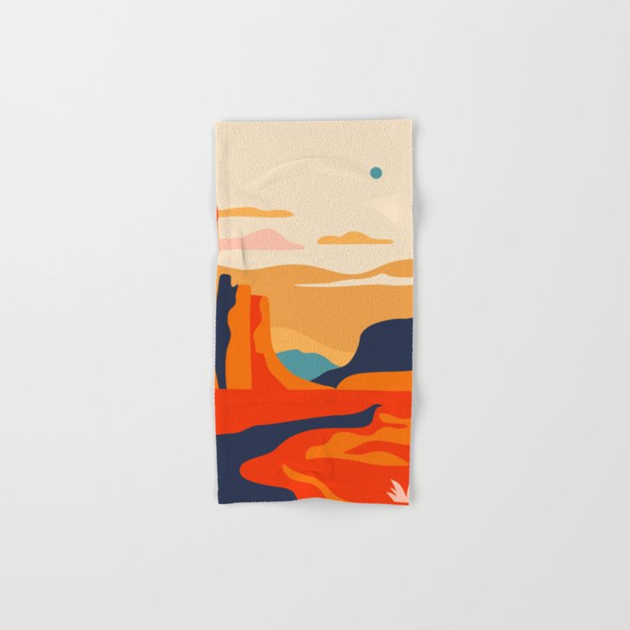 Colorful desert dune nature landscape art Bath Towel Gallery Image 1