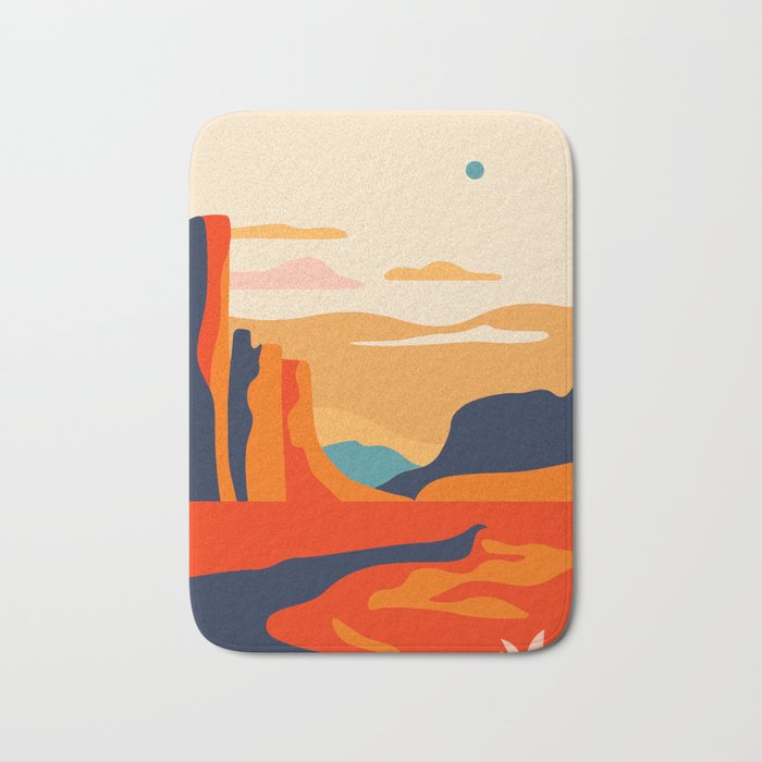 Colorful desert dune nature landscape art Bath Mat Gallery Image 1