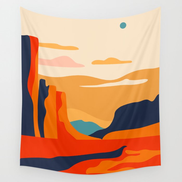 Colorful desert dune nature landscape art Wall Tapestry Gallery Image 4