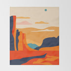 Colorful desert dune nature landscape art Throw Blanket Gallery Image 2