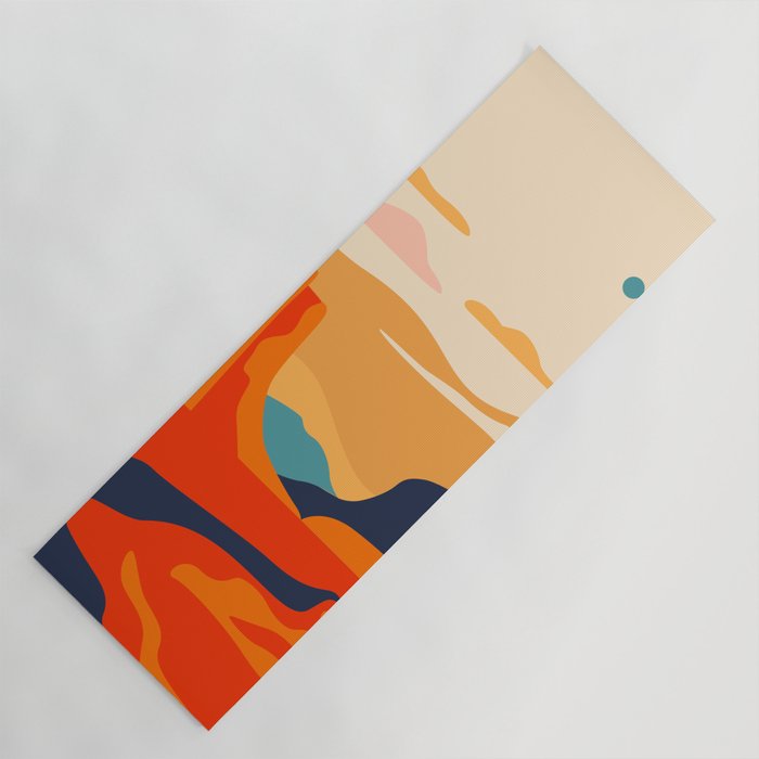 Colorful desert dune nature landscape art Yoga Mat Gallery Image 1