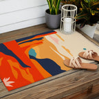 Colorful desert dune nature landscape art Outdoor Rug Gallery Image 2