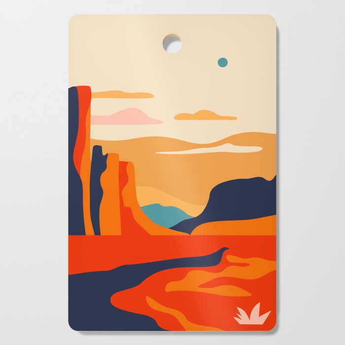 Colorful desert dune nature landscape art Cutting Board Gallery Image 1