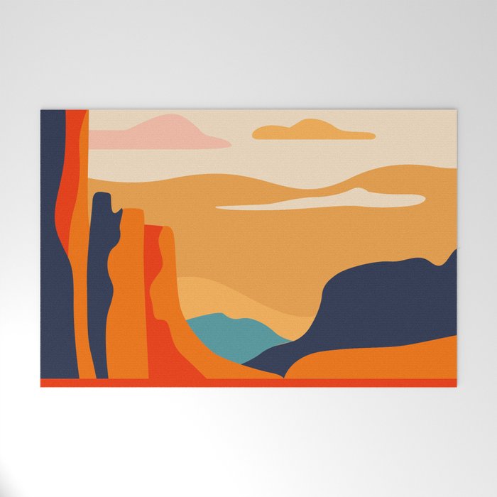 Colorful desert dune nature landscape art Welcome Mat Gallery Image 1