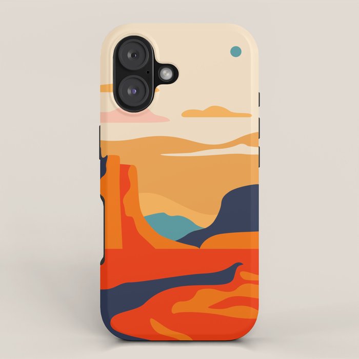 Colorful desert dune nature landscape art iPhone Case Gallery Image 1