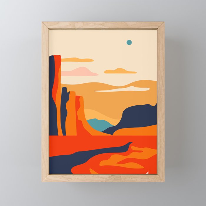 Colorful desert dune nature landscape art Mini Art Print Gallery Image 1
