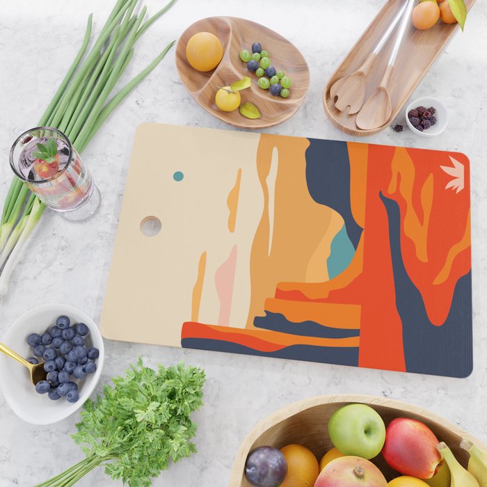 Colorful desert dune nature landscape art Cutting Board Gallery Image 2